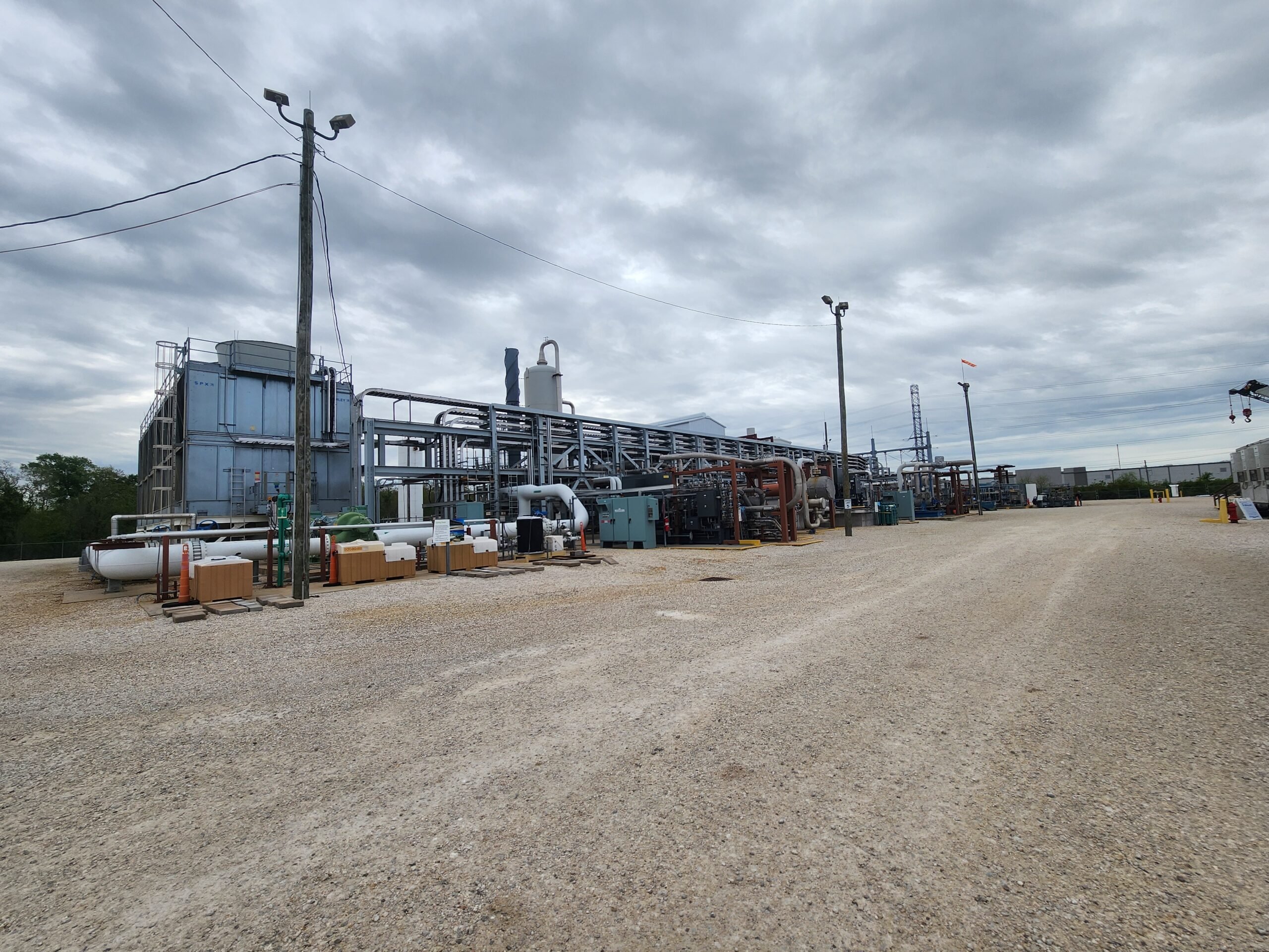An exterior view of the NET Power demonstration plant in LaPorte, Texas.